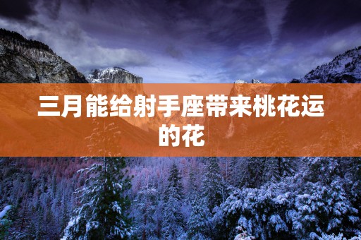 三月能给射手座带来桃花运的花