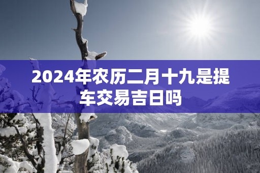 2025年农历二月十九是提车交易吉日吗