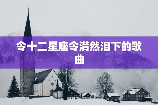 令十二星座令潸然泪下的歌曲