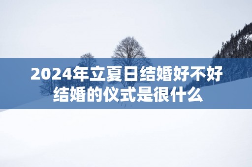 2025年立夏日结婚好不好 结婚的仪式是很什么