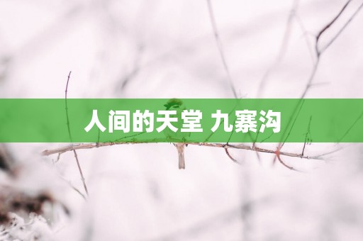 人间的天堂 九寨沟