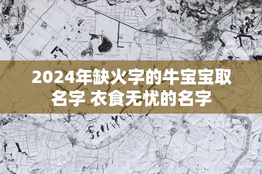 2025年缺火字的牛宝宝取名字 衣食无忧的名字