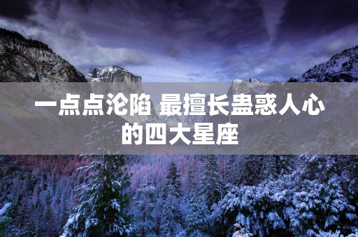 一点点沦陷 最擅长蛊惑人心的四大星座