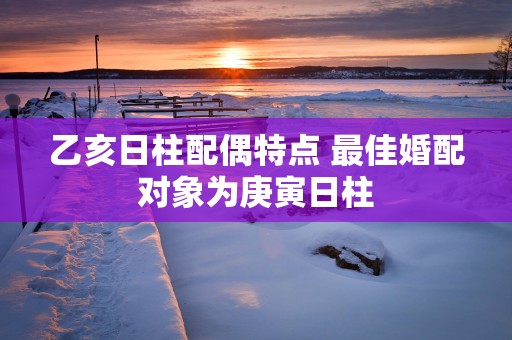 乙亥日柱配偶特点 最佳婚配对象为庚寅日柱