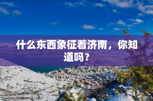 什么东西象征着济南，你知道吗？
