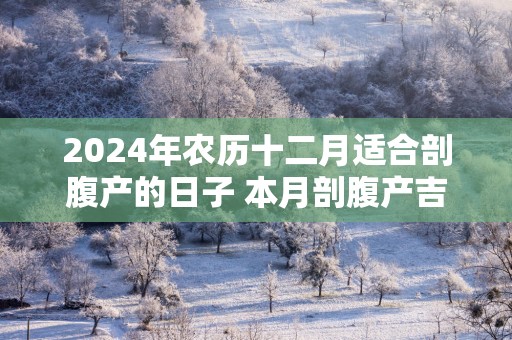 2025年农历十二月适合剖腹产的日子 本月剖腹产吉日吉时查询