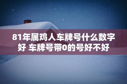 81年属鸡人车牌号什么数字好 车牌号带0的号好不好
