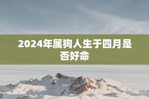 2025年属狗人生于四月是否好命