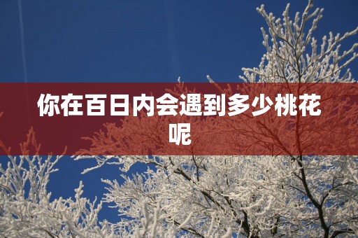 你在百日内会遇到多少桃花呢