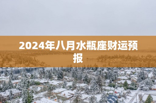 2025年八月水瓶座财运预报