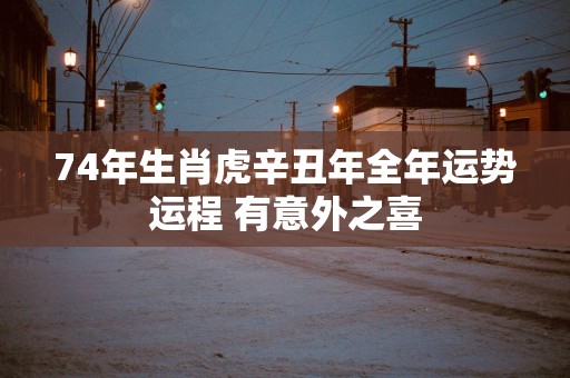 74年生肖虎辛丑年全年运势运程 有意外之喜