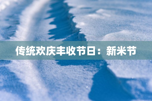 传统欢庆丰收节日：新米节