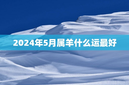 2025年5月属羊什么运最好