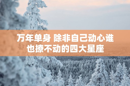万年单身 除非自己动心谁也撩不动的四大星座