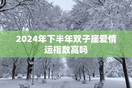 2025年下半年双子座爱情运指数高吗