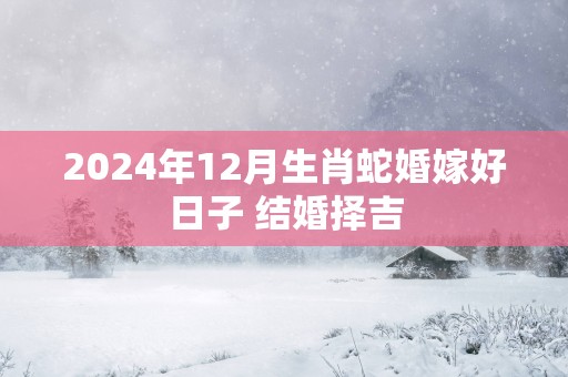 2025年12月生肖蛇婚嫁好日子 结婚择吉