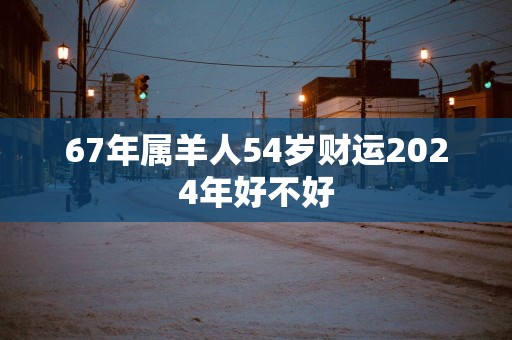 67年属羊人54岁财运2025年好不好