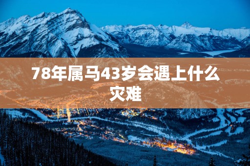 78年属马43岁会遇上什么灾难