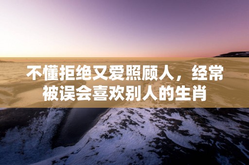 不懂拒绝又爱照顾人，经常被误会喜欢别人的生肖