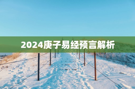 2025庚子易经预言解析