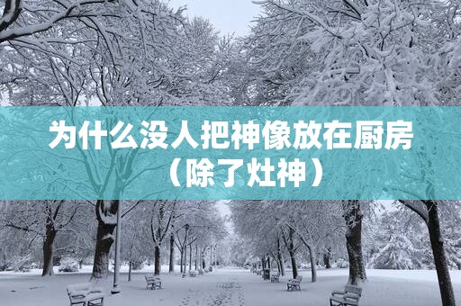 为什么没人把神像放在厨房（除了灶神）