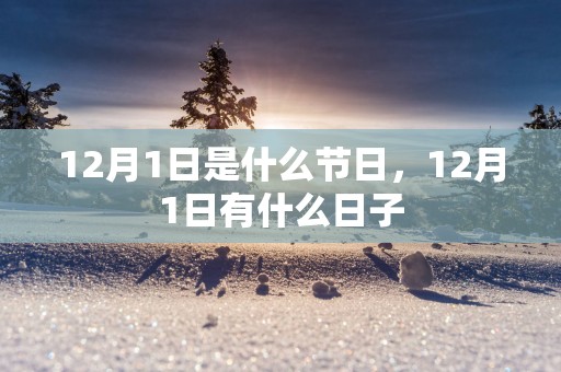 12月1日是什么节日，12月1日有什么日子