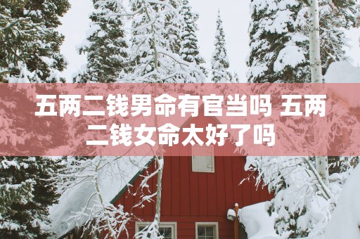 五两二钱男命有官当吗 五两二钱女命太好了吗