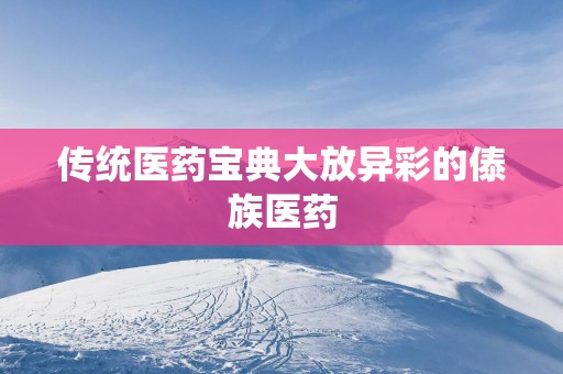 传统医药宝典大放异彩的傣族医药