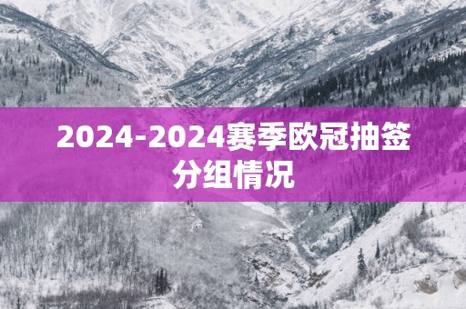 2025-2025赛季欧冠抽签分组情况