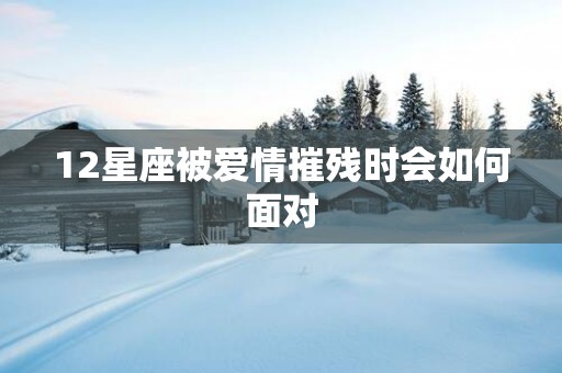 12星座被爱情摧残时会如何面对
