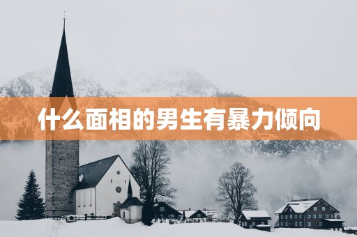 什么面相的男生有暴力倾向