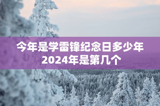 今年是学雷锋纪念日多少年 2025年是第几个