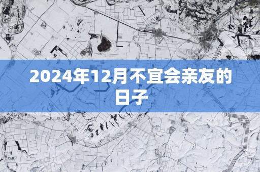2025年12月不宜会亲友的日子