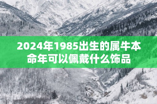 2025年1985出生的属牛本命年可以佩戴什么饰品