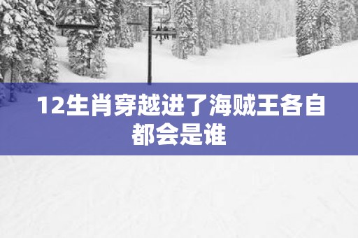 12生肖穿越进了海贼王各自都会是谁