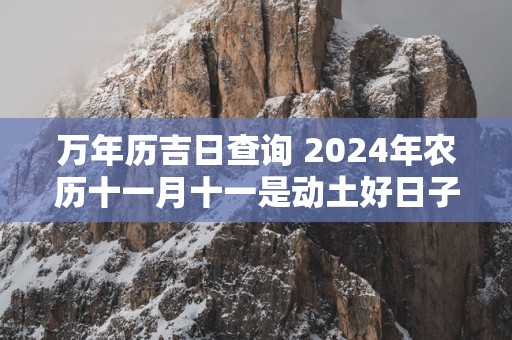 万年历吉日查询 2025年农历十一月十一是动土好日子吗