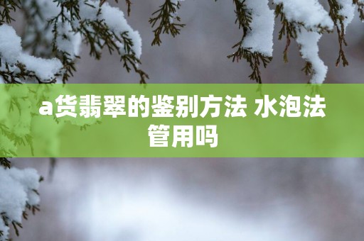 a货翡翠的鉴别方法 水泡法管用吗
