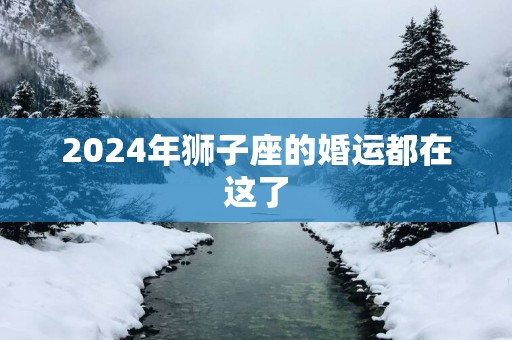 2025年狮子座的婚运都在这了