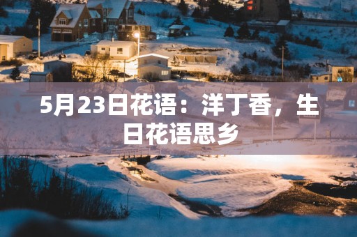5月23日花语：洋丁香，生日花语思乡