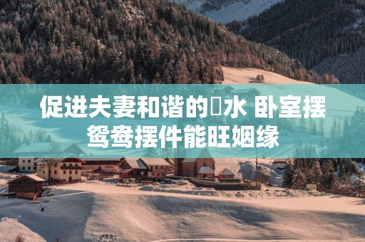 促进夫妻和谐的風水 卧室摆鸳鸯摆件能旺姻缘