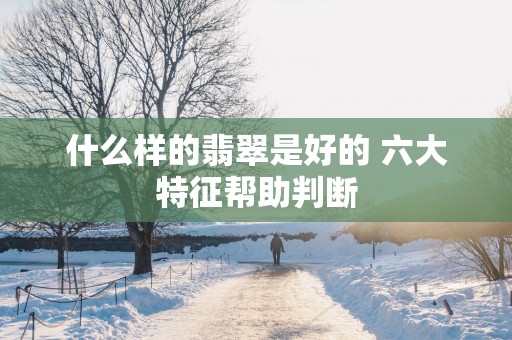 什么样的翡翠是好的 六大特征帮助判断