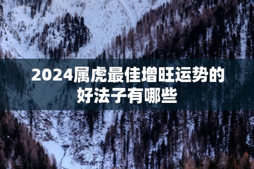 2025属虎最佳增旺运势的好法子有哪些