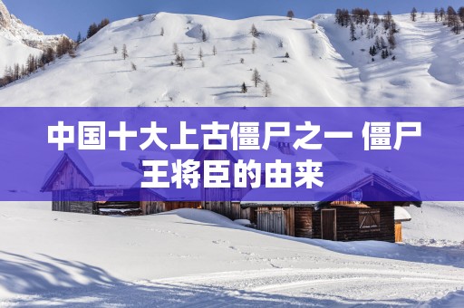 中国十大上古僵尸之一 僵尸王将臣的由来