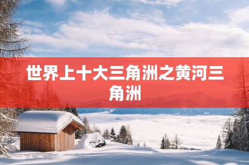 世界上十大三角洲之黄河三角洲