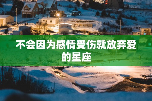 不会因为感情受伤就放弃爱的星座