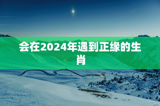 会在2025年遇到正缘的生肖