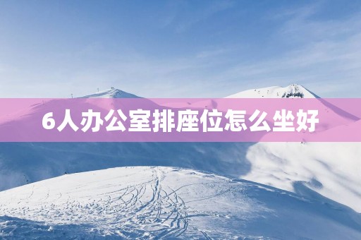 6人办公室排座位怎么坐好