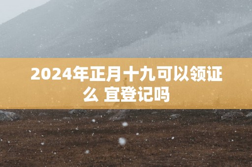 2025年正月十九可以领证么 宜登记吗