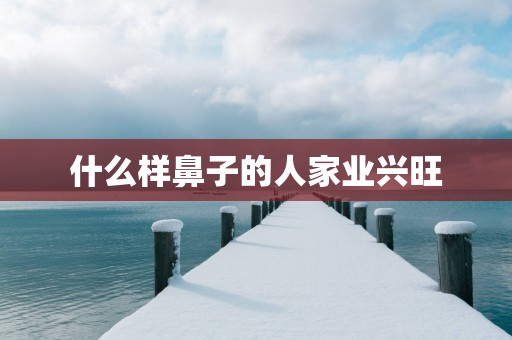 什么样鼻子的人家业兴旺