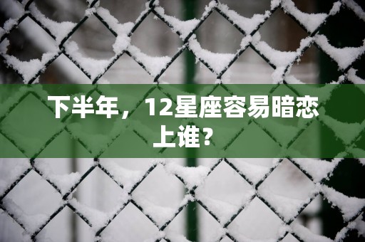 下半年，12星座容易暗恋上谁？